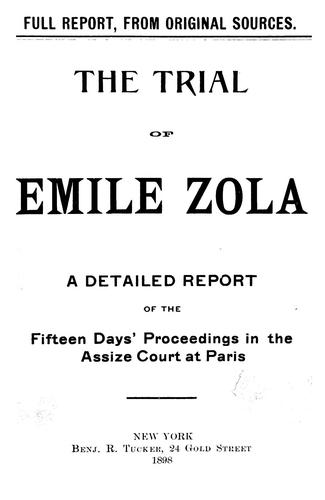 The trial of Emile Zola