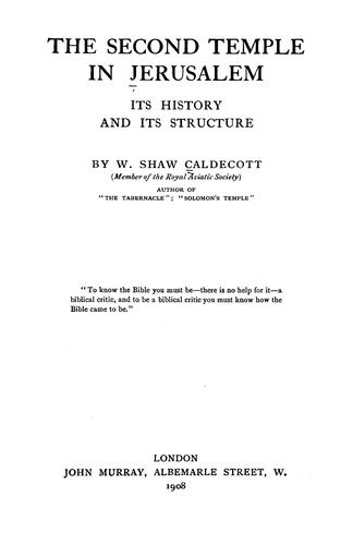 The second temple in Jerusalem