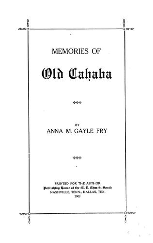 Memories of old Cahaba