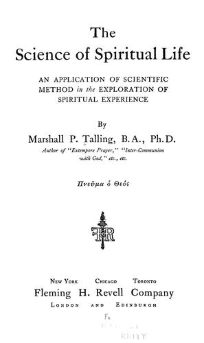 The science of spiritual life