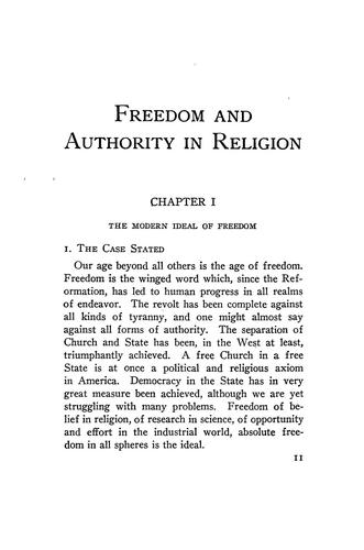 Freedom and authority in religion
