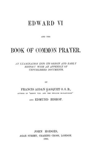 Edward VI and the Book of Common Prayer