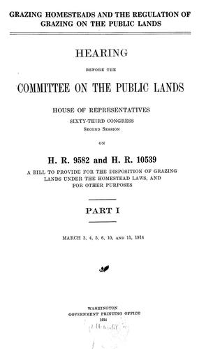 Grazing homesteads and the regulation of grazing on the public lands