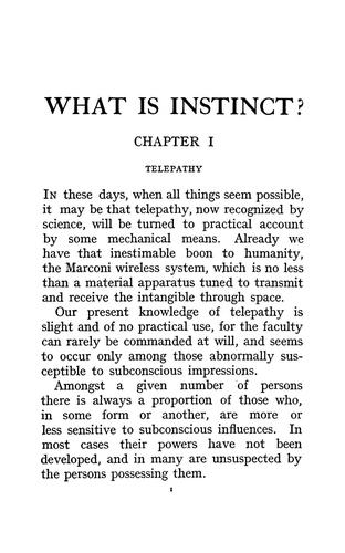 What is instinct?