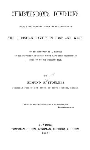 Christendom's divisions