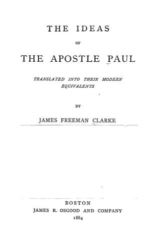 The ideas of the apostle Paul