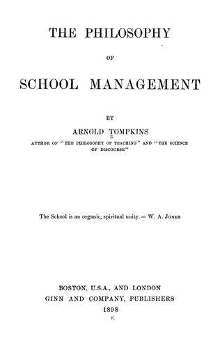 The philosophy of school management