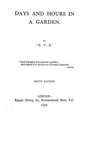 Days and hours in a garden