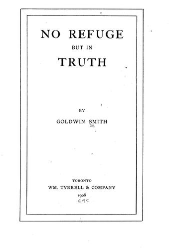 No refuge but in truth