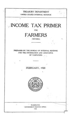 Income tax primer for farmers