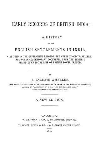 Early records of British India