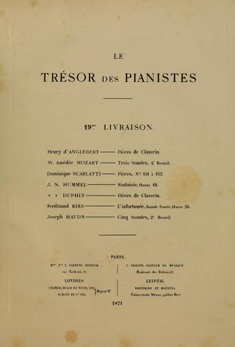 Le trésor des pianistes