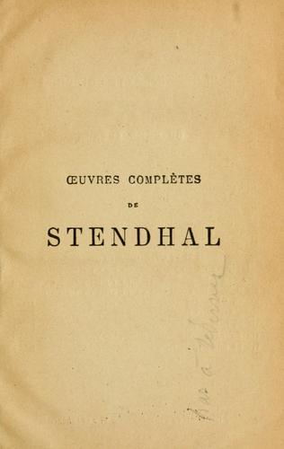 Vies de Haydn, de Mozart et de Métastase par de Stendhal.