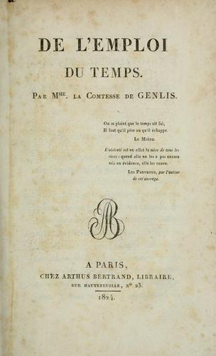 De l'emploi du temps