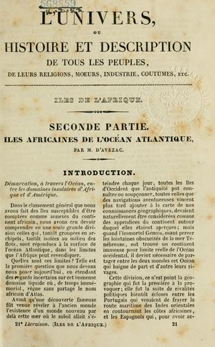 Iles de l'Afrique.