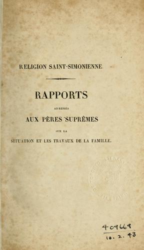 Religion Saint-Simonienne