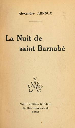 La nuit de saint Barnabé.