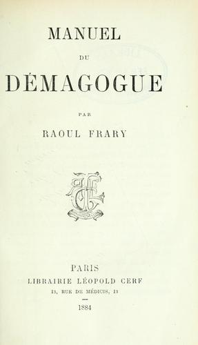 Manuel du démagogue.