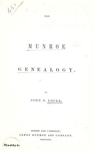 The Munroe genealogy.