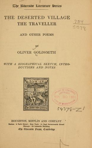 The deserted village, The traveller, and other poems