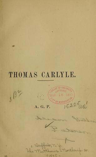 Thomas Carlyle.