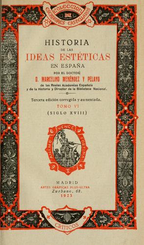 Historia de las ideas estéticas en España