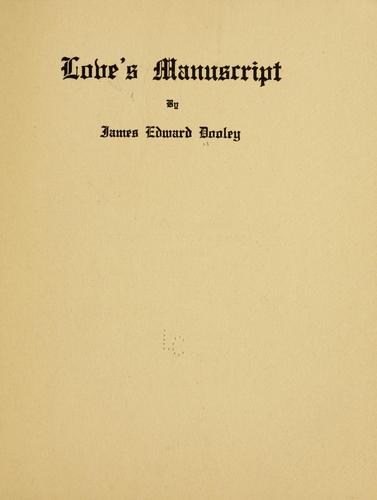 Love's manuscript