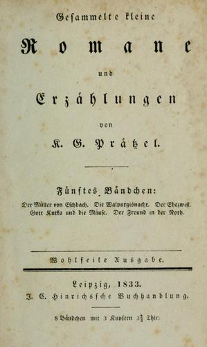 Gesammelte kleine Romane und Erzählungen.