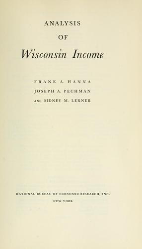 Analysis of Wisconsin income