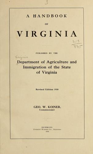 A handbook of Virginia