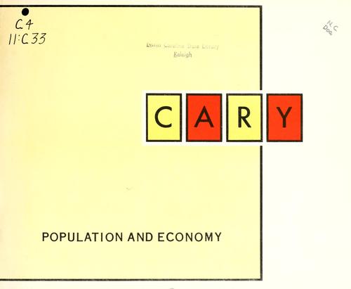 Cary, population and economy