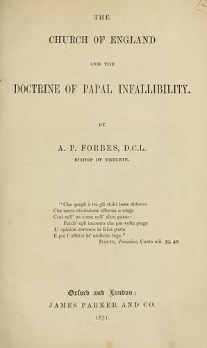 The Church of England and the doctrine of papal infallibility