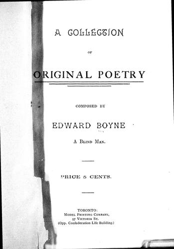 A collection of original poetry