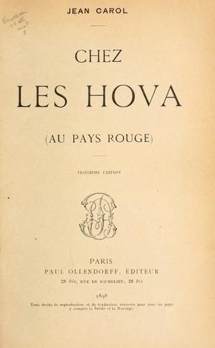 Chez les Hova (au pays rouge)
