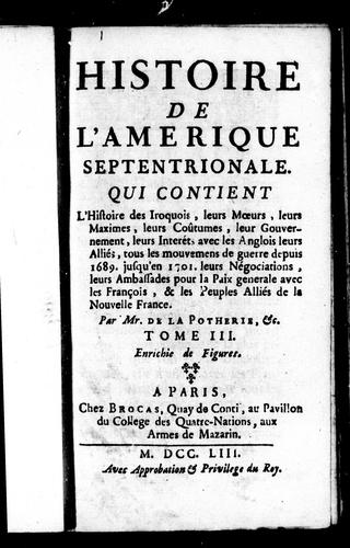 Histoire de l'Amerique septentrionale