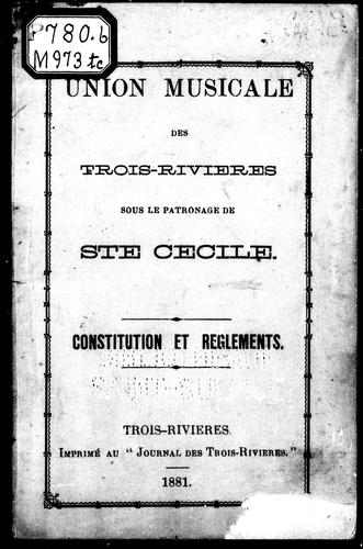 Constitutions et règlements