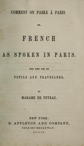 Comment on parle a Paris