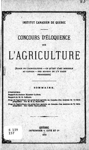 Concours d'éloquence sur l'agriculture