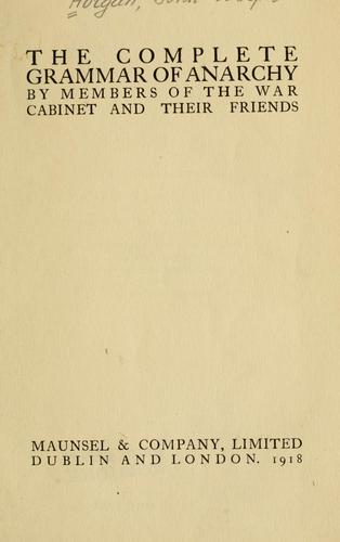 The complete grammar of anarchy