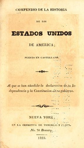 Compendio de la historia de los Estados Unidos de America