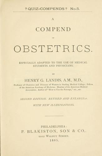 A compend of obstetrics