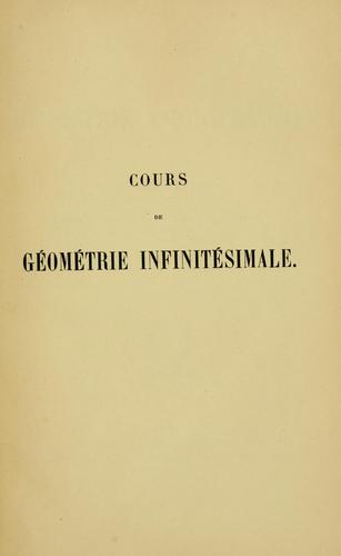 Cours de géométrie infinitésimale