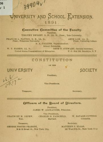 Constitution of the University society
