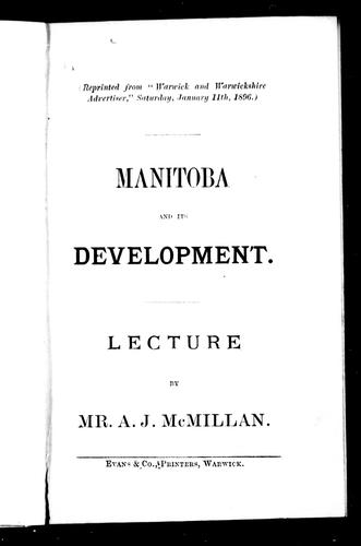 Manitoba and its development