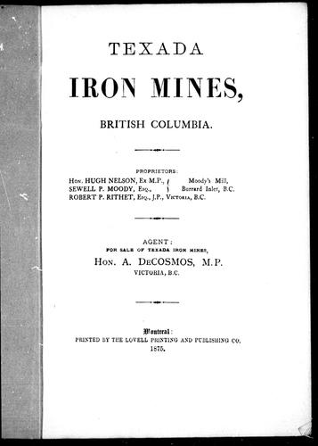 Texada iron mines, British Columbia
