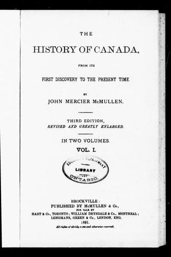 The history of Canada