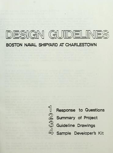 Design guidelines, Boston naval shipyard at Charlestown.
