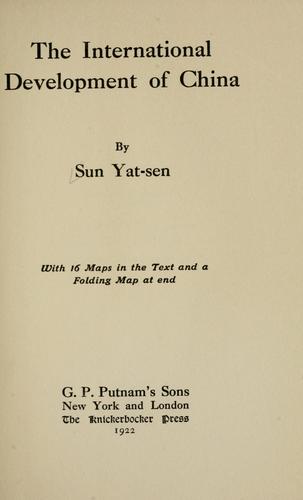 The international development of China