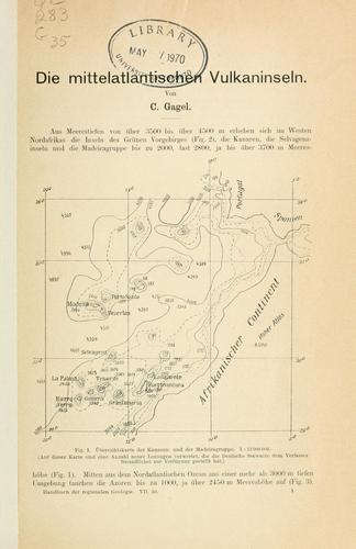 Die mittelatlantischen Vulkaninseln.