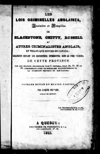 Les lois criminelles anglaises